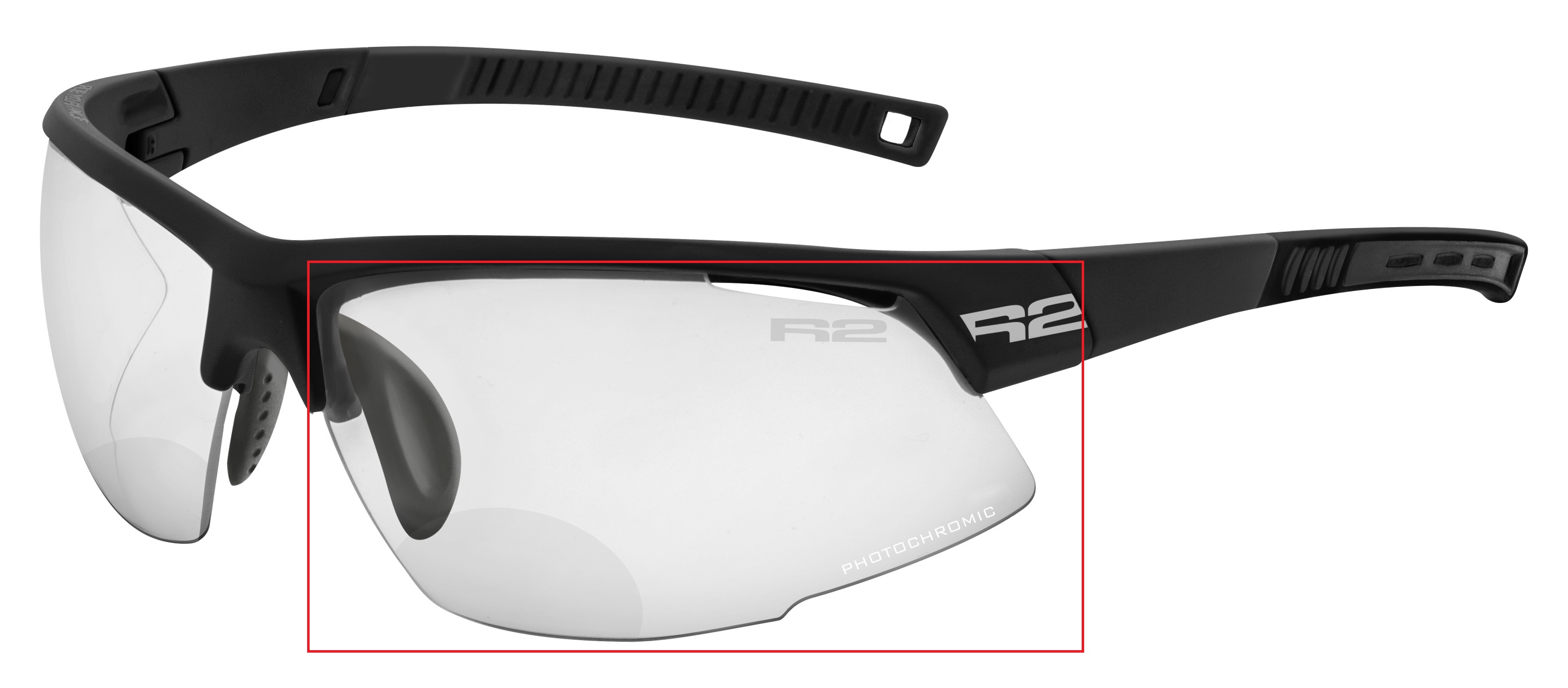 R2 Racer AT063 Photochromic +1.5 Diopter Bifocal Replacement Lenses